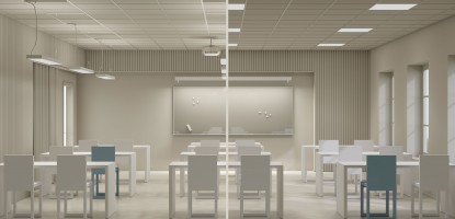 New generation classroom lighting - LED full spectrum healthy intelligent lighting series